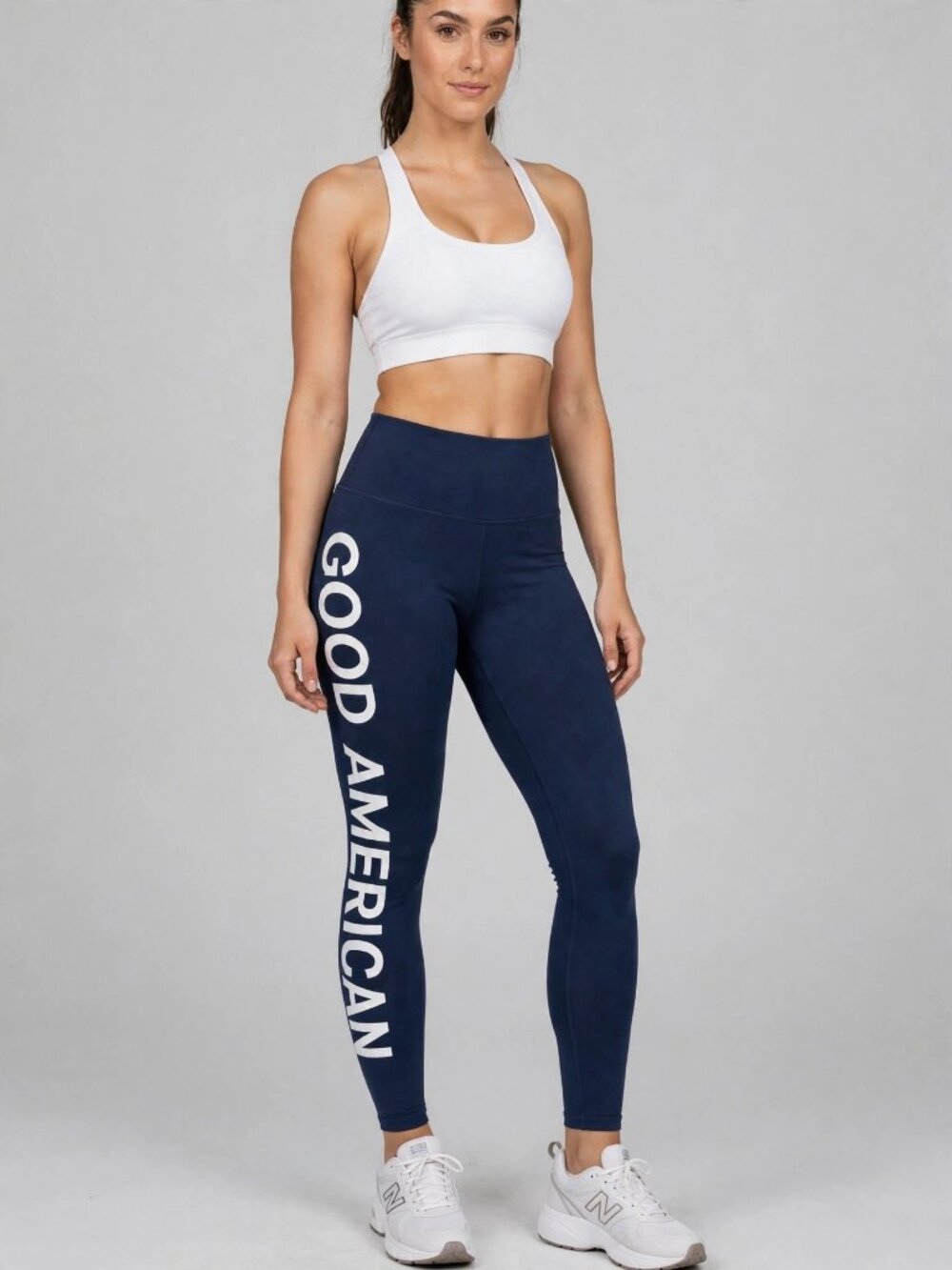 Good American Performance Logo Leggings Size 0 XS High Rise Athletic